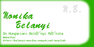 monika belanyi business card